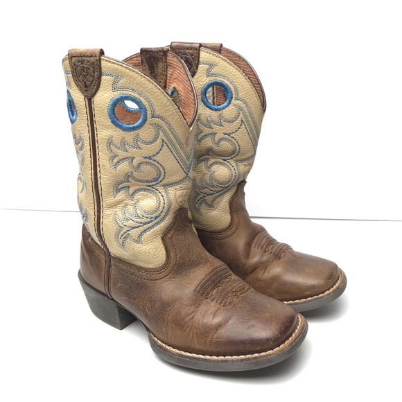 Ariat Unisex Youth Crossfire Cowboy Boots Sz 11 - Picture 1 of 8